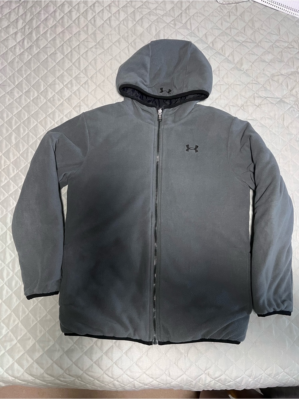 Under Armour Men's Reversible Pronto Puff -Zip Hooded Jacket